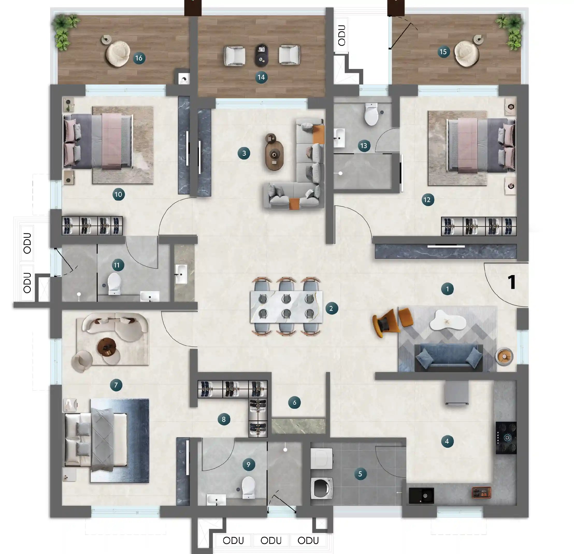 Unit 1 Floor Plan